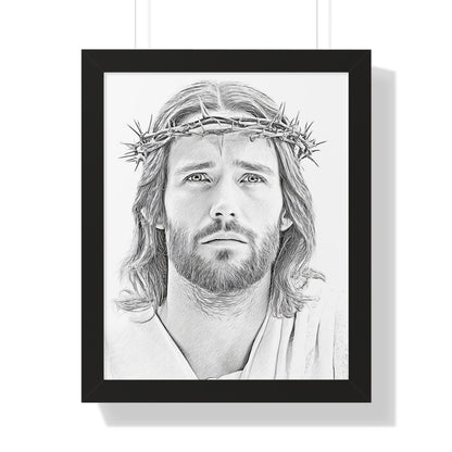 Framed Jesus Poster, Christian Art, Religious Decor, Inspirational Wall Art, Home Decoration, Gift for Faith