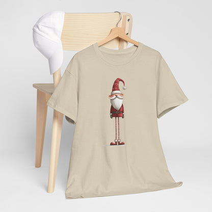 Skinny Legs Santa Character Unisex Heavy Cotton Tee, Christmas Shirt, Festive Apparel, Cute Santa Tee