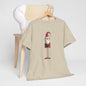 Skinny Legs Santa Character Unisex Heavy Cotton Tee, Christmas Shirt, Festive Apparel, Cute Santa Tee