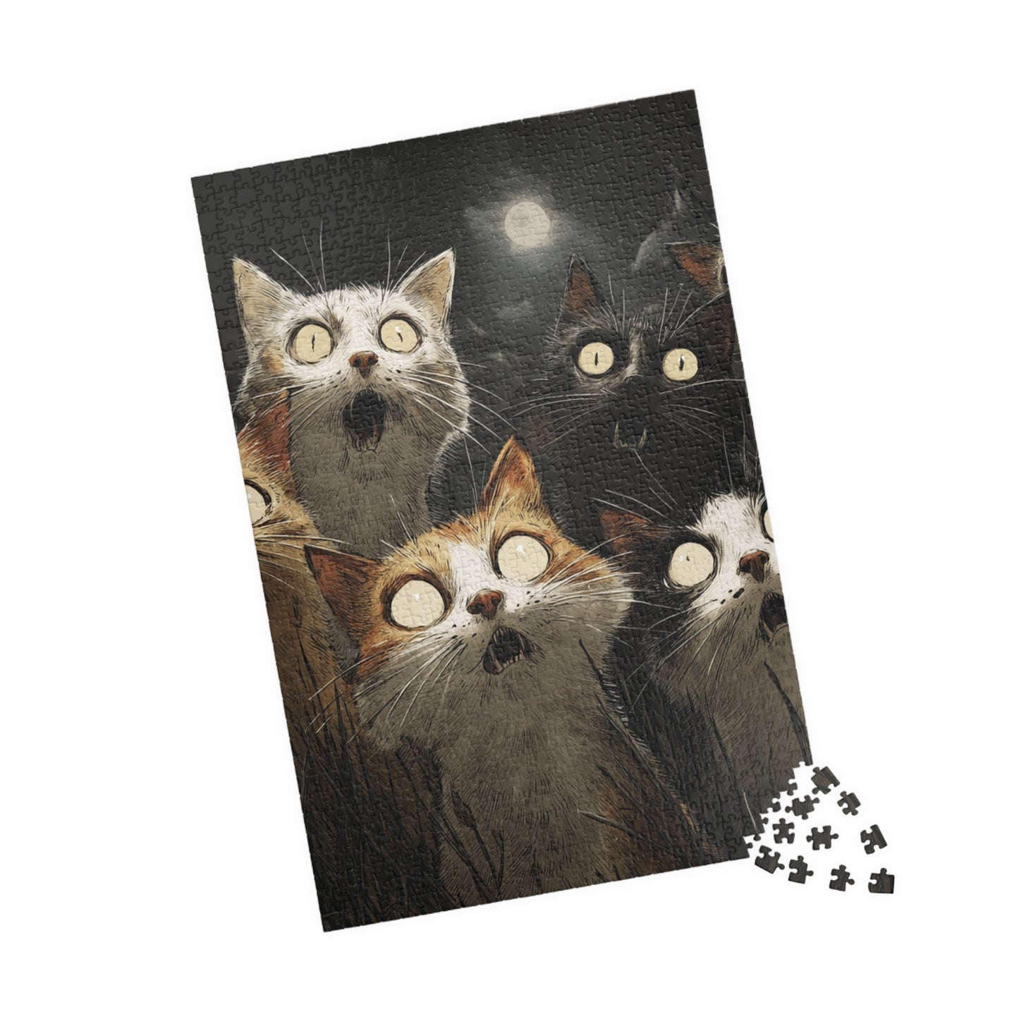 Cat-Themed Puzzle for Cat Lovers, 110-1014 Piece Jigsaw Fun, Halloween Game, Gift for Cat Enthusiasts