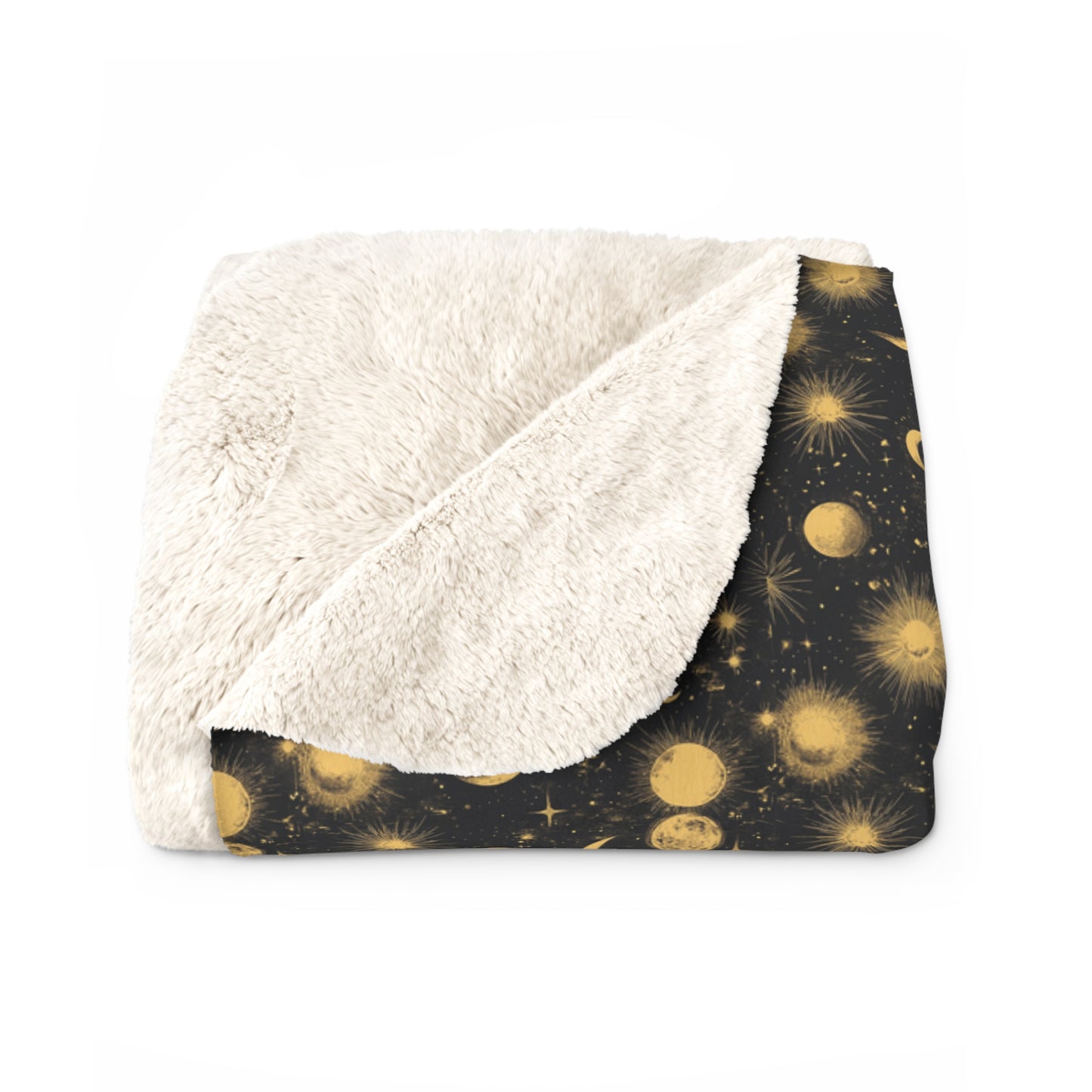 Cozy Sherpa Fleece Blanket, Starry Nights Throw, Perfect for Gifts, Home Decor, Warm Comfort for Any Season