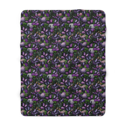 Cozy Floral Sherpa Fleece Blanket, Warm Soft Throw, Perfect for Any Occasion, Snuggle Up Comfort