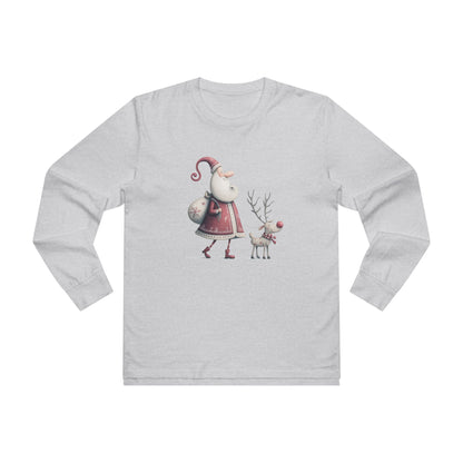 Longsleeve Tee - Santa and Reindeer Design
