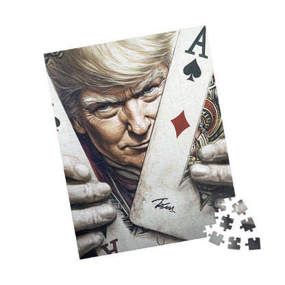 Trump Playing Cards Puzzle - 110, 252, 520, 1014-Piece Fun for Gamers, Collectors, Gift for Birthdays, Christmas, Family Game Night