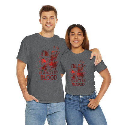 True Crime Tee, Detective Shirt for Crime Lovers, 'I'm ok, it's not my blood'