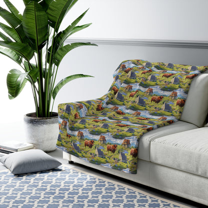 Cozy Farmhouse Sherpa Fleece Blanket