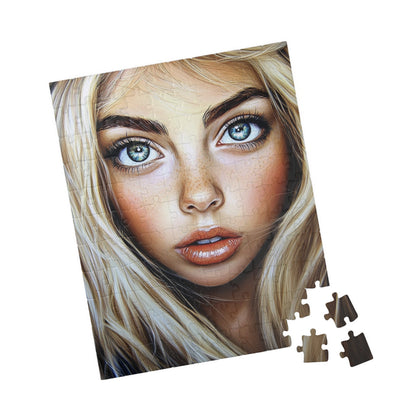 Stunning Art Puzzle featuring Beautiful Portrait, Mindful Gift for Adults, Family Game Night, Home Decor, Challenging Entertainment
