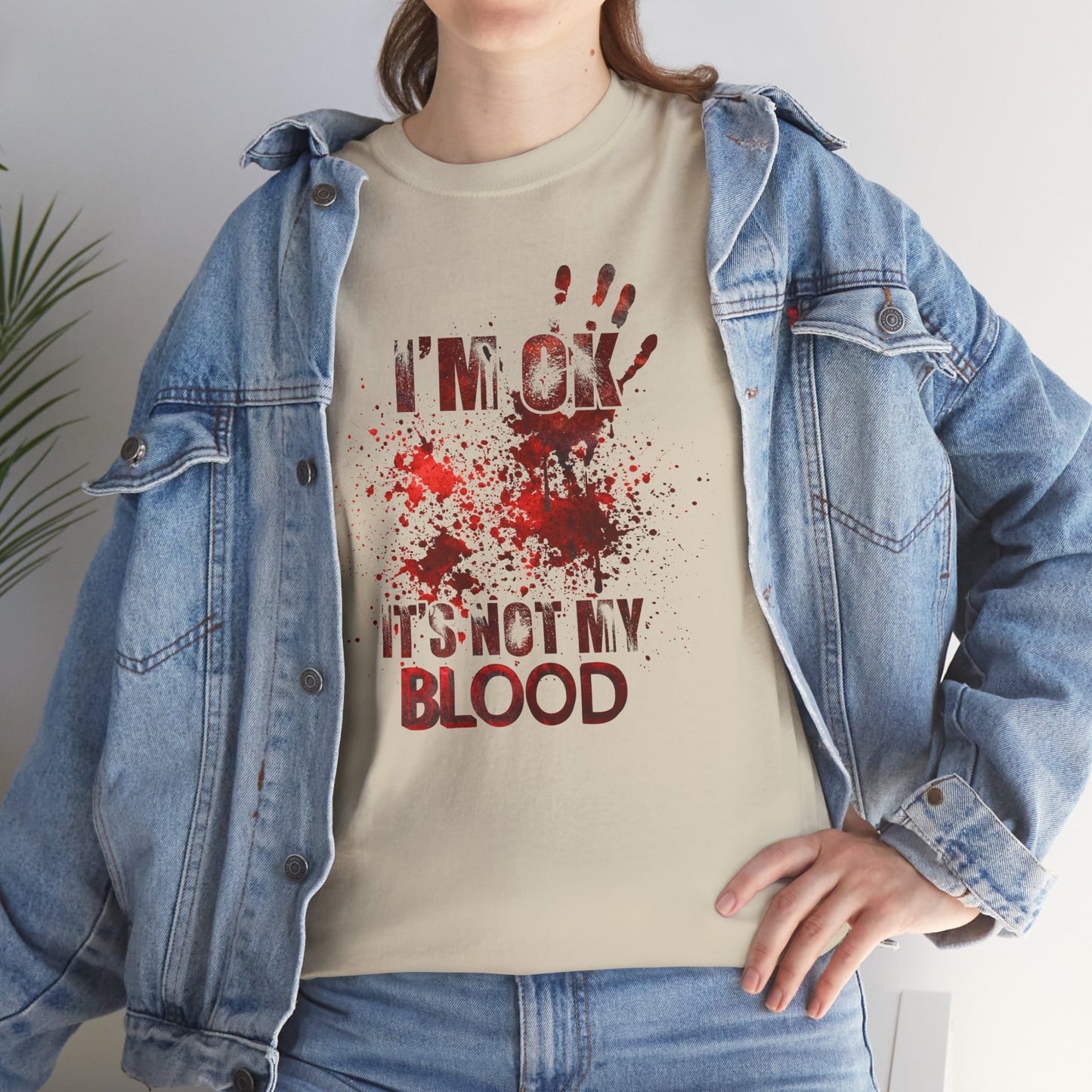 True Crime Tee, Detective Shirt for Crime Lovers, 'I'm ok, it's not my blood'
