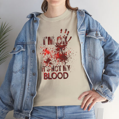 True Crime Tee, Detective Shirt for Crime Lovers, 'I'm ok, it's not my blood'
