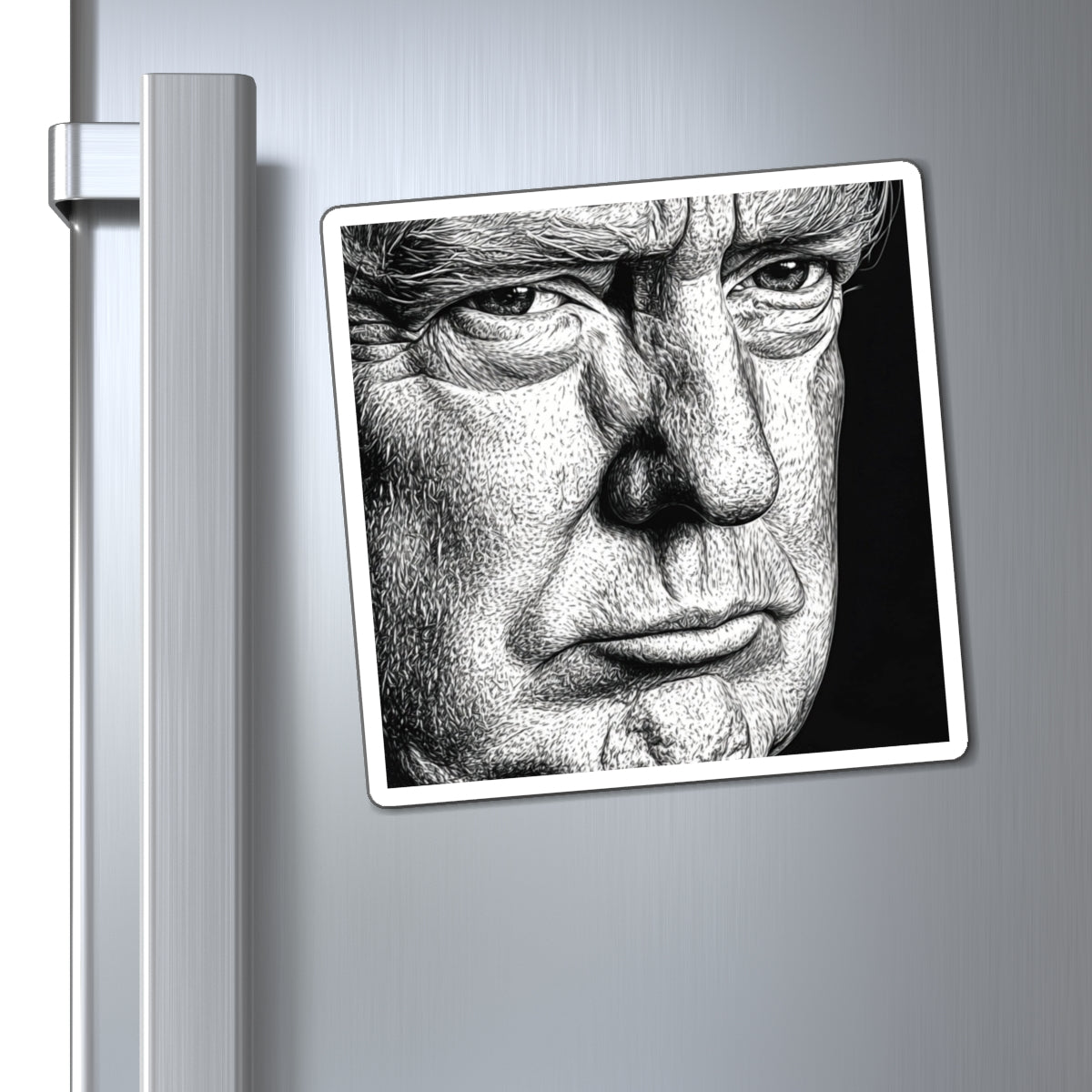 President Trump Political Portrait Magnet, Gift for Political Enthusiasts, Refrigerator Magnet