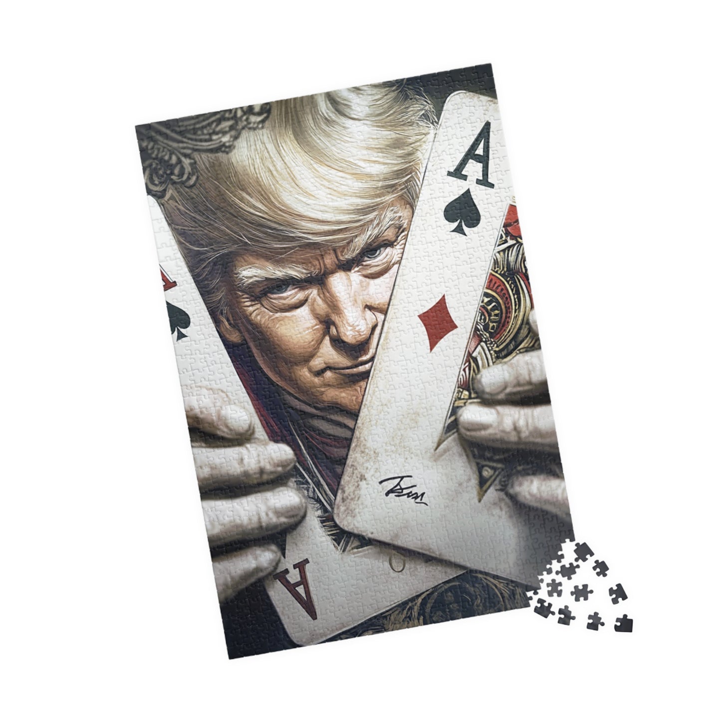 Trump Playing Cards Puzzle - 110, 252, 520, 1014-Piece Fun for Gamers, Collectors, Gift for Birthdays, Christmas, Family Game Night