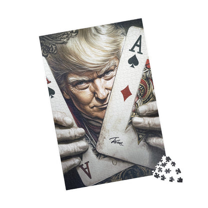 Trump Playing Cards Puzzle - 110, 252, 520, 1014-Piece Fun for Gamers, Collectors, Gift for Birthdays, Christmas, Family Game Night