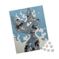 Puzzle of a Cat in Blue, Art Puzzle, Cat Puzzle Gift, Unique Artwork Jigsaw, Cat Lovers, Home Decor, Brain Teaser Puzzle, Kids Adult Puzzle