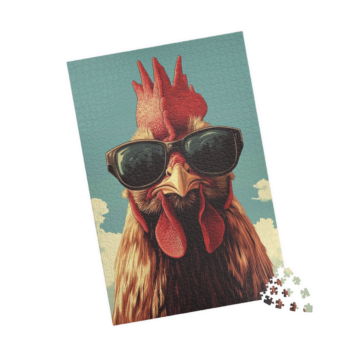 Cool Chicken Puzzle - Fun Family Activity, Gift for Bird Lovers, 110-1014 Piece Jigsaw, Home Decor, Unique Gift Idea