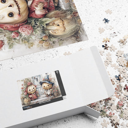 Whimsical Pumpkin Puzzle, Fall Family Activity, Autumn Decor Gift, Halloween Fun, 110-1014-Piece Jigsaw