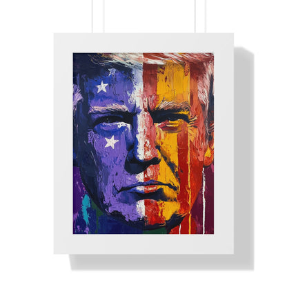 Trump Twitter Inspired Colorful Political Framed Poster, Trump Merch | Political Art | Collectible Poster