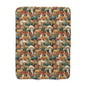 Cozy Mushroom Pattern Sherpa Fleece Blanket | Perfect for Fall, Home Décor, Gift for Nature Lovers, Cozy Nights, Outdoor Adventures