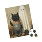 Ghost and Cat Ready for Halloween