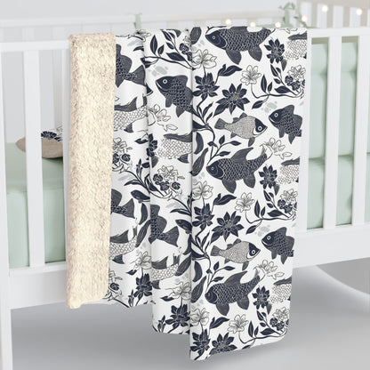 Cozy Floral Sherpa Blanket | Warm Floral Throw for Couch, Home Decor, Gift for Her, Cozy Nights