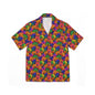 Colorful Halloween Camp Shirt for Men, Perfect for Summer Parties, Beach Days, Halloween Celebrations, Casual Outings, Lively Style