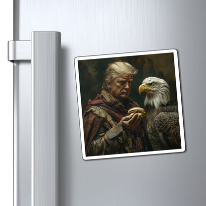 Magnet - Funny Trump Meme with Donald Trump and Eagle at McDonald’s