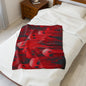Plush Blanket Red Hot Ghosts for Halloween
