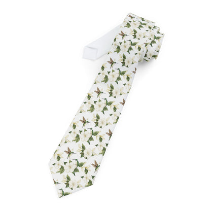 Floral Necktie, Elegant Tie for Formal Events, Wedding Accessory, Gentlemen's Fashion, Nature-Themed Gift, Spring Style