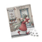 Holiday Puzzle with Cheerful Gift Delivery Scene, Family Activity, Cozy Winter Nights, Festive Home Decor, 110-1014 Pieces