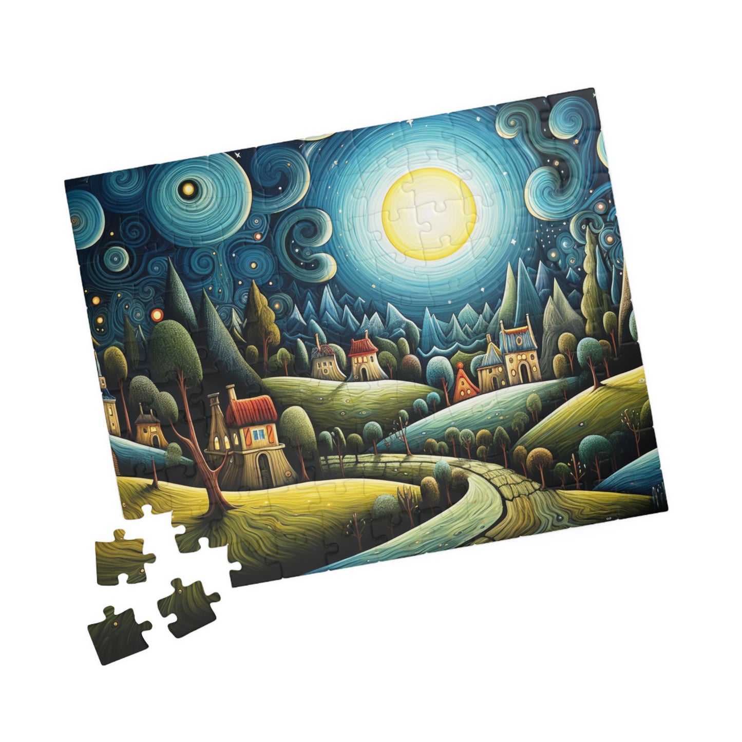 Starry Night Landscape Puzzle, 110-1014 Piece Jigsaw