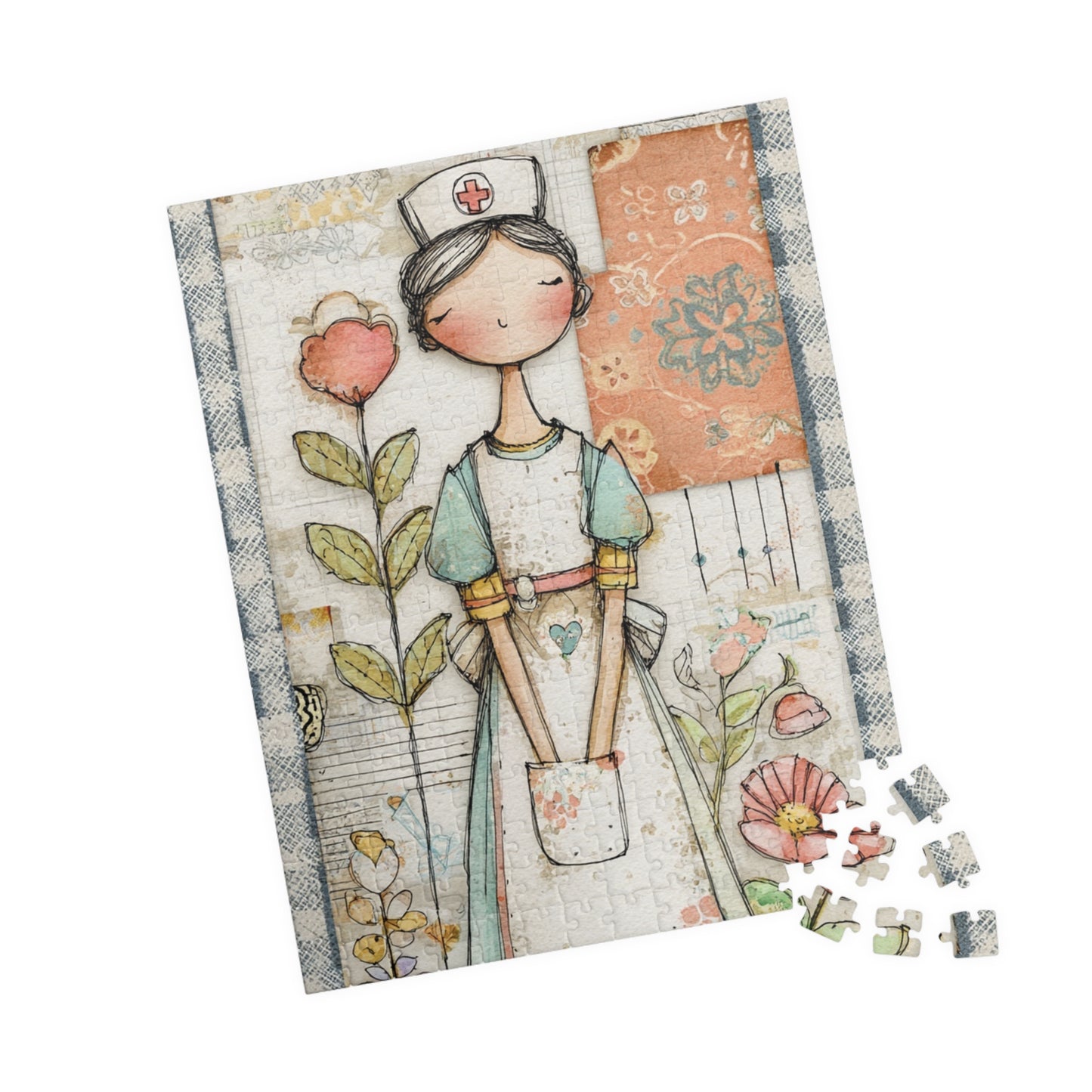 Nurse-Themed Puzzle, Stress Reliever for Healthcare Workers, Gift for Nurses, Family Activity, 110-1014 Pieces
