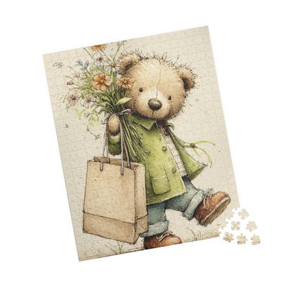 Adorable Bear Puzzle - 110 to 1014 Piece Options, Family Game Night, Gift for Kids, Cozy Home Decor, Relaxing Activity