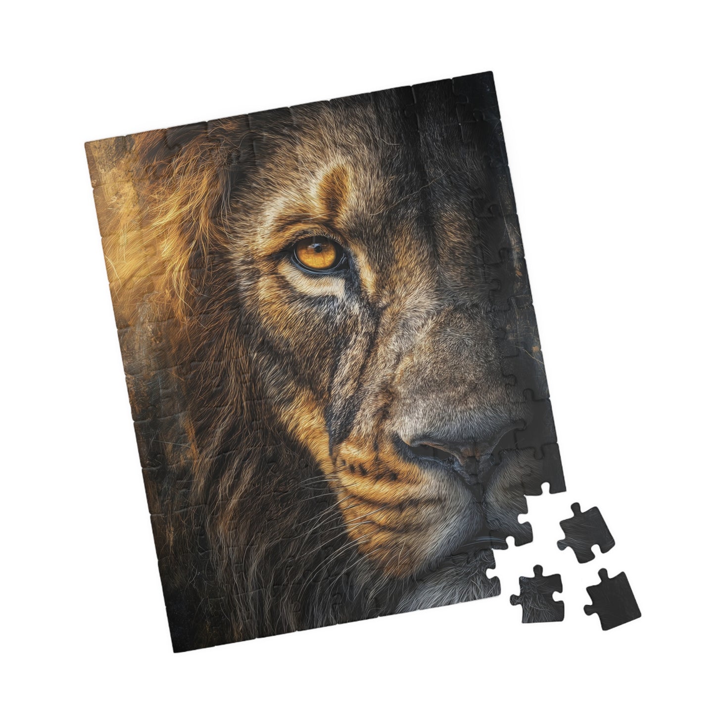 Roaring Lion Puzzle, Wildlife Puzzle, Jigsaw Puzzle, Home Decor Puzzle, Family Game Night, Gift for Animal Lovers