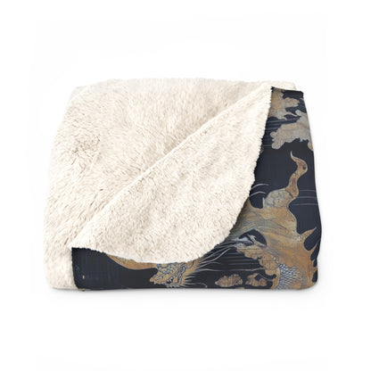 Cozy Sherpa Fleece Blanket with Abstract Dragon Pattern, Soft Throw for Home Decor, Perfect Gift for All Occasions