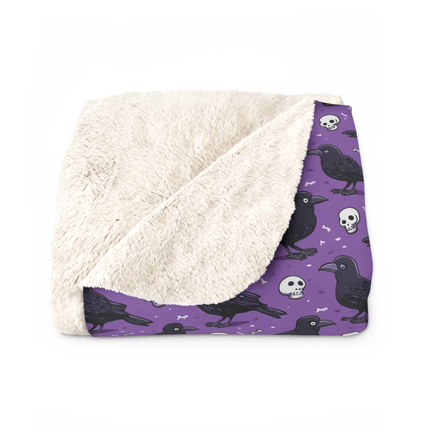 Spooky Vibes Sherpa Fleece Blanket | Cozy Halloween Decor, Soft Throw for Autumn Nights, Witchy Home Accessory, Unique Gift