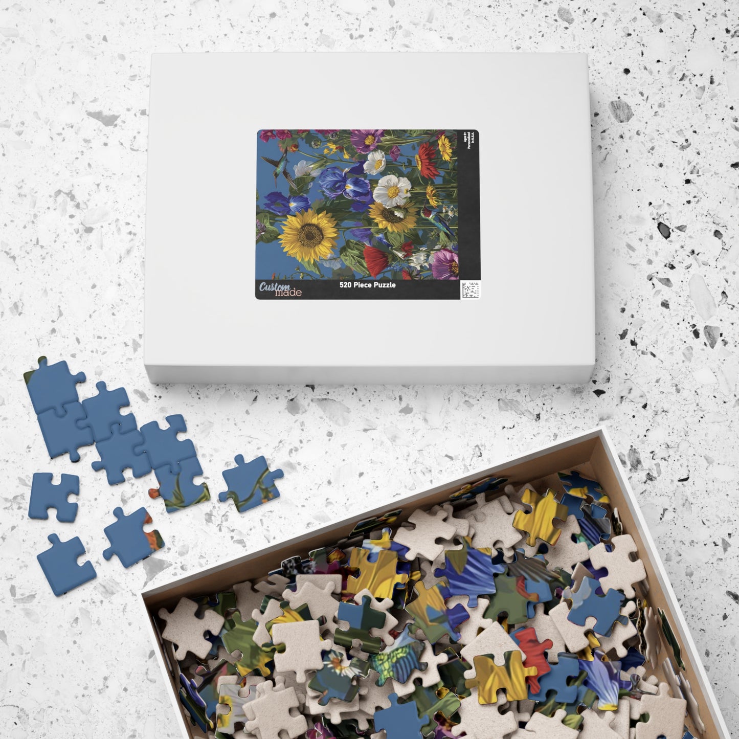 Vibrant Hummingbird Floral Puzzle Collection: 110-1014 Piece Jigsaw, Perfect for Nature Lovers