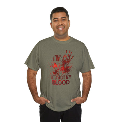 True Crime Tee, Detective Shirt for Crime Lovers, 'I'm ok, it's not my blood'