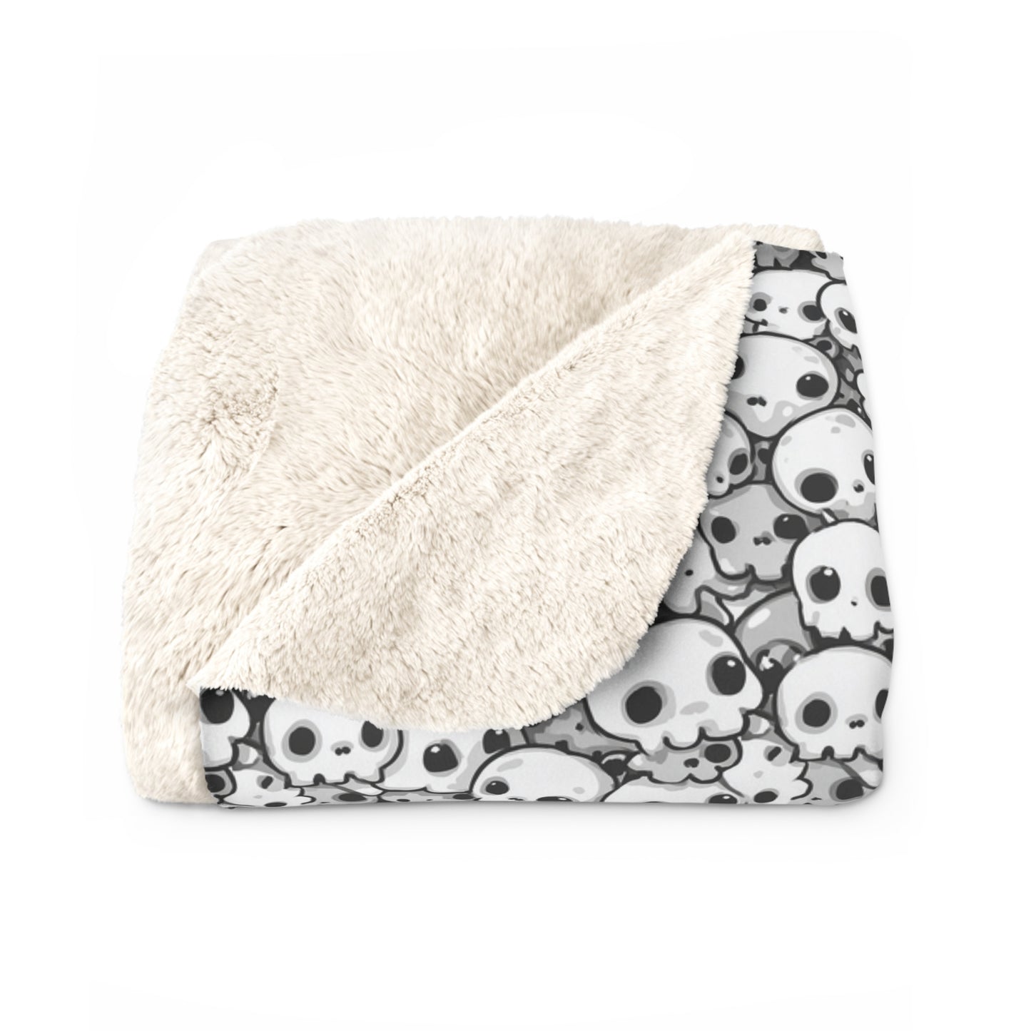 Cozy Skull Fleece Blanket | Bohemian Home Decor, Halloween Throw, Gift for Him/Her, Soft Blanket for Movie Nights, Goth Decor
