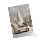 Festive Gnome Puzzle, Holiday Décor Puzzle, Christmas Gift, Family Game, Cozy Night In, Winter Fun Activity