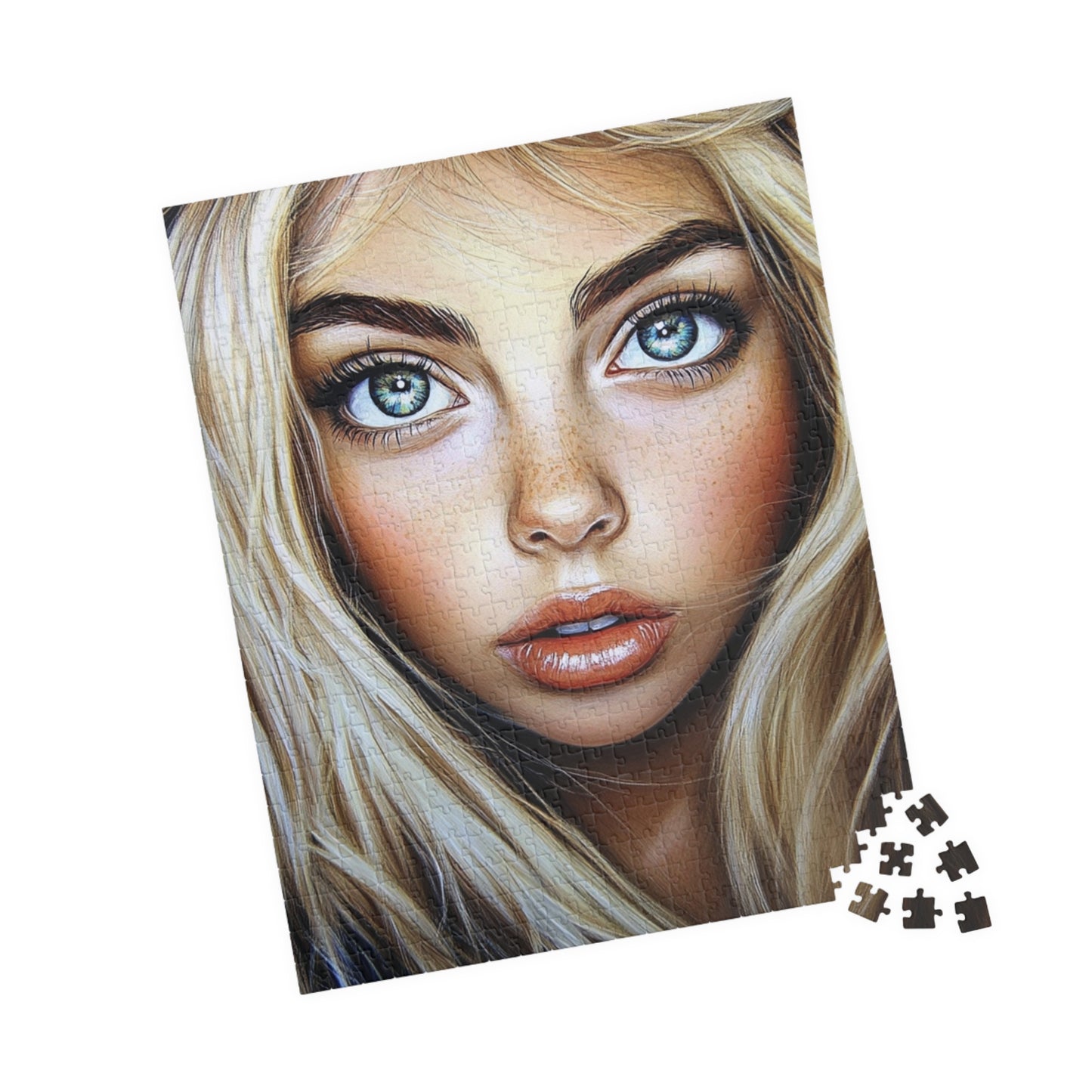Stunning Art Puzzle featuring Beautiful Portrait, Mindful Gift for Adults, Family Game Night, Home Decor, Challenging Entertainment