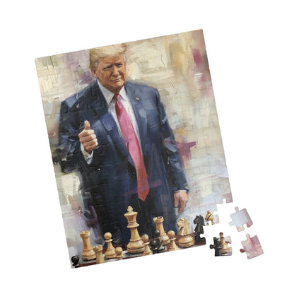 Donald Trump Chess Puzzle - 110, 252, 520, 1014-Piece - Thoughtful Gift for Chess Lovers & Collectors | MAGA Puzzle