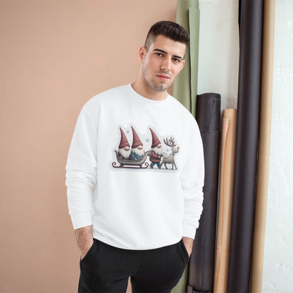 Holiday Gnome Sweatshirt, Cozy Christmas Apparel, Gift for Her, Winter Fashion, Cute Gnome Design