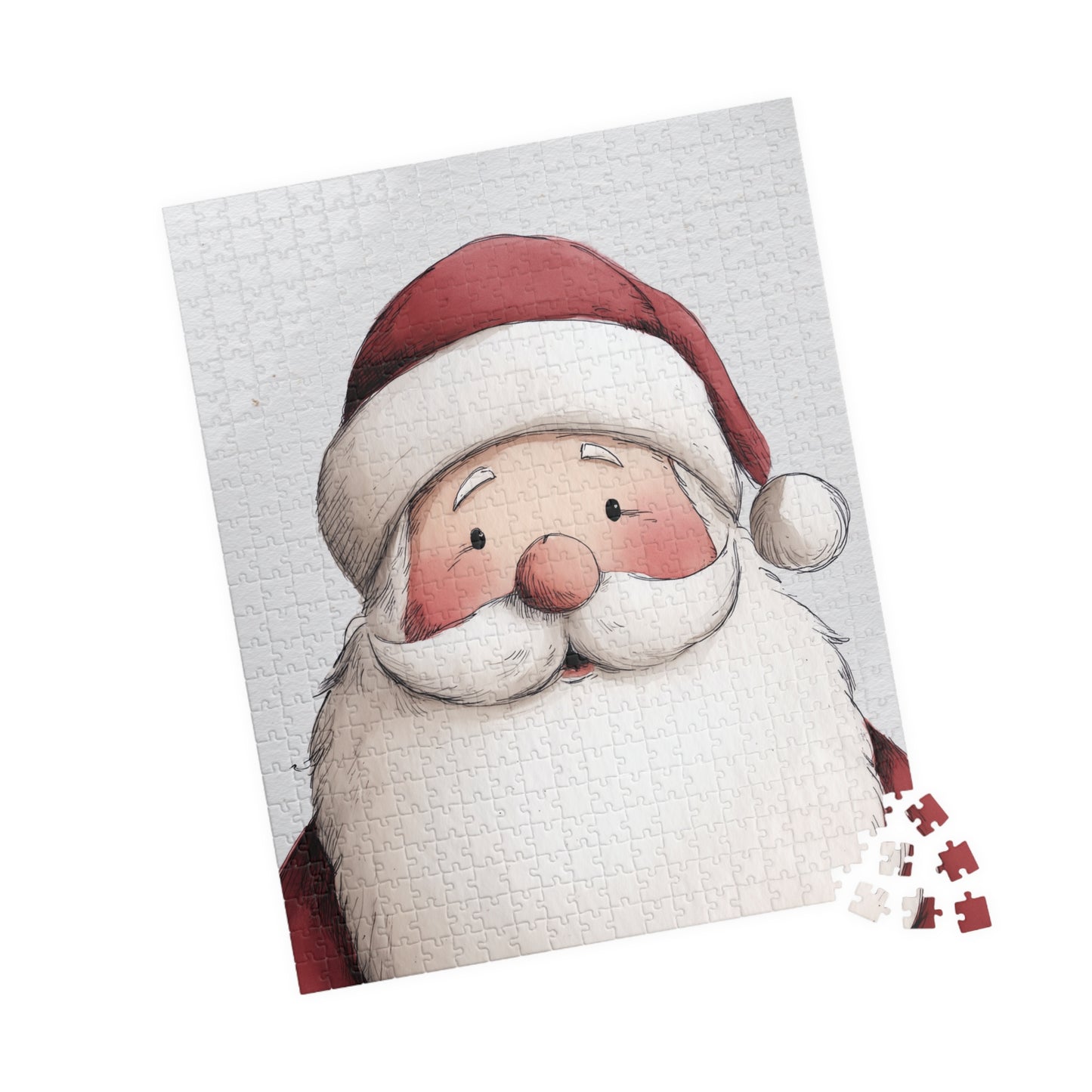 Christmas Puzzle - Santa Claus, Holiday Fun, Family Activity, Gift for Kids, Festive Decor