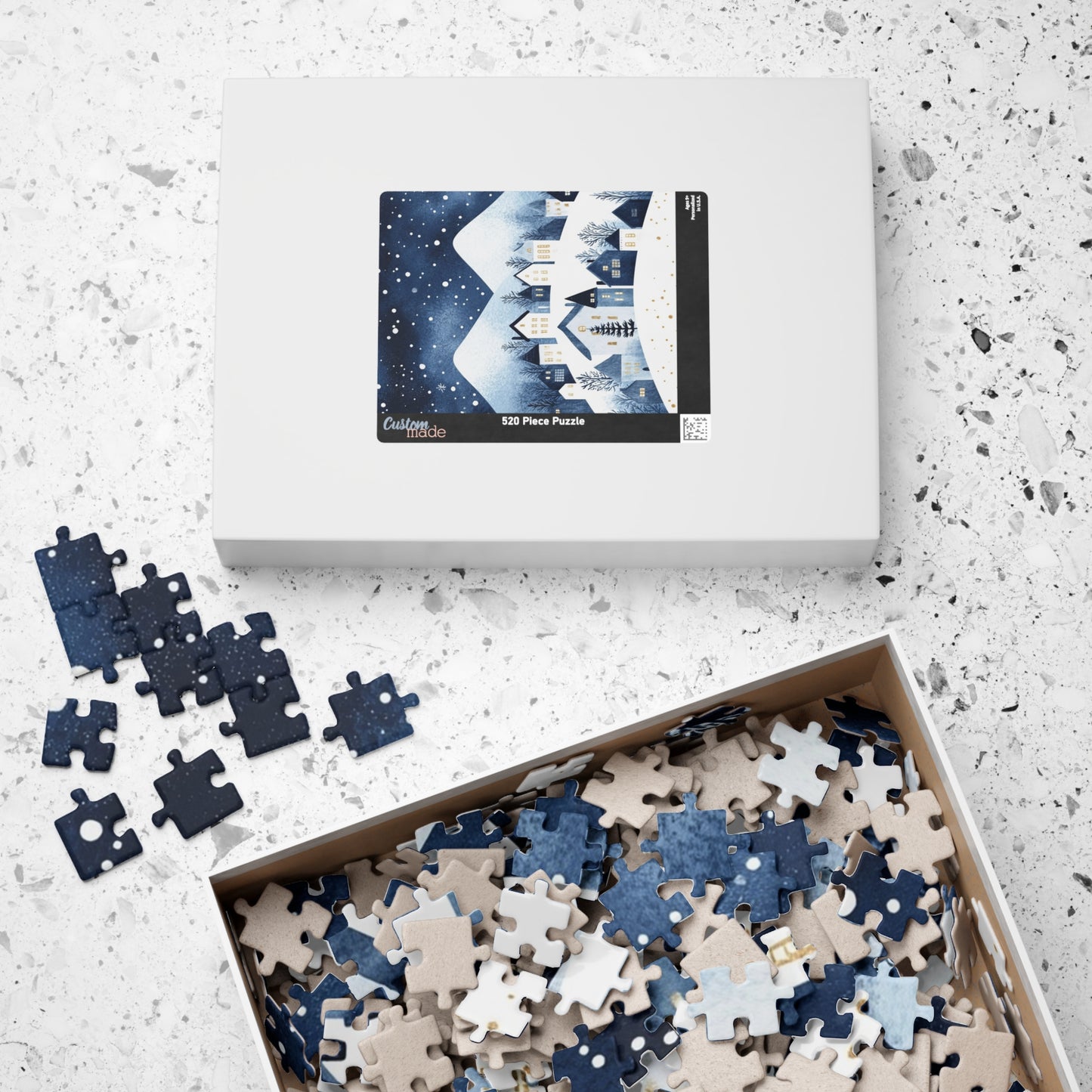 Winter Wonderland Puzzle, Cozy Home Decor, Christmas Gift, Family Game Night, Holiday Activity, Stress Relief Puzzle