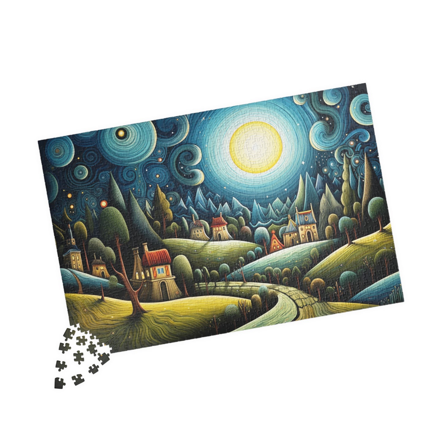 Starry Night Landscape Puzzle, 110-1014 Piece Jigsaw