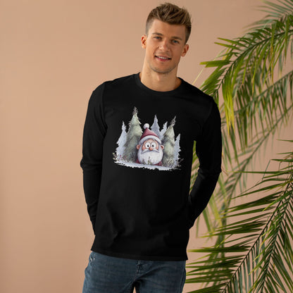 Cozy Santa Longsleeve Tee for Men, Perfect Holiday Gift, Winter Wear, Festive Apparel, Christmas Celebration