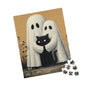 Ghosts Protecting Black Cat Puzzle - 110, 252, 520, 1014-piece, Perfect for Halloween, Cozy Nights, Family Fun