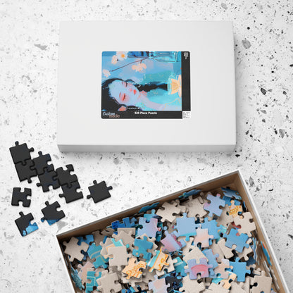 Artistic Puzzle Featuring Serene Teacup Design, Perfect Gift for Tea Lovers, Mindful Relaxation Activity Decor