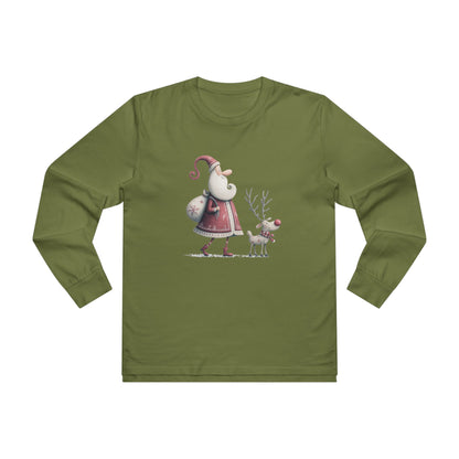 Longsleeve Tee - Santa and Reindeer Design