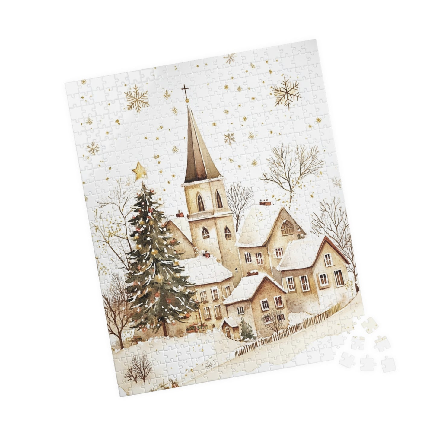 Winter Wonderland Puzzle Set - 110, 252, 520, 1014-piece, Holiday Family Fun, Cozy Home Decor, Christmas Gift, Seasonal Activity