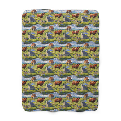 Cozy Farmhouse Sherpa Fleece Blanket